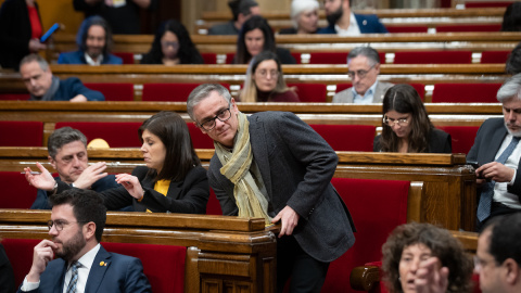 El presidente del Consell Nacional de ERC, Josep Maria Jové, durante el pleno de debate a la totalidad de los Presupuestos catalanes 2023, en el Parlament, a 14 de febrero de 2023, en Barcelona. El presidente del Consell Nacional de ERC, Josep Maria Jové, durante el pleno de debate a la totalidad de los Presupuestos catalanes 2023, en el Parlament, a 14 de febrero de 2023, en Barcelona.