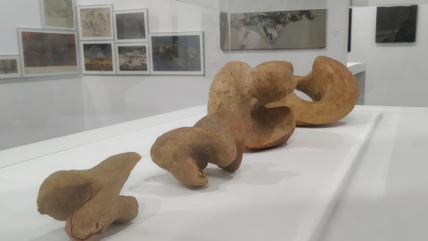 Esculturas de Agustín Ibarrola, en ARCO. Esculturas de Agustín Ibarrola, en ARCO.