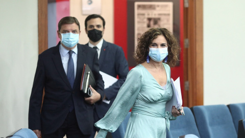 El ministro de Agricultura, Pesca y Alimentación Luis Planas, la ministra portavoz y de Hacienda, María Jesús Montero, y el ministro de Consumo, Alberto Garzón, en una imagen de archivo. El ministro de Agricultura, Pesca y Alimentación Luis Planas, la ministra portavoz y de Hacienda, María Jesús Montero, y el ministro de Consumo, Alberto Garzón, en una imagen de archivo.