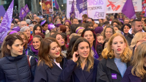 Cabecera de Podemos durante la manifestación de la Comisión 8M en Madrid, a 8 de marzo de 2023. - Alfredo Langa Cabecera de Podemos durante la manifestación de la Comisión 8M en Madrid, a 8 de marzo de 2023. - Alfredo Langa