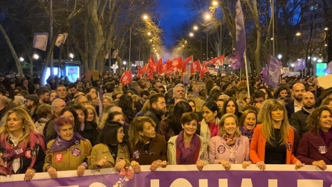 Cabecera del PSOE durante la manifestación de la Comisión 8M en Madrid, a 8 de marzo de 2023. - Alfredo Langa Cabecera del PSOE durante la manifestación de la Comisión 8M en Madrid, a 8 de marzo de 2023. - Alfredo Langa