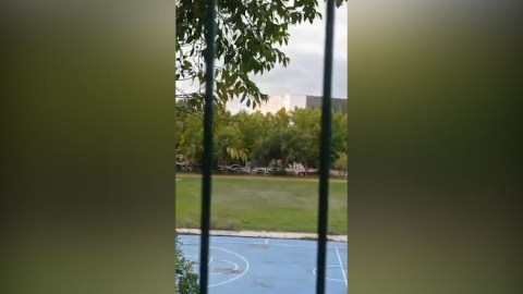 Explota una tubería de gas junto a un colegio mayor en Madrid Explota una tubería de gas junto a un colegio mayor en Madrid