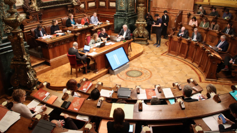 Pla general de l'inici del ple de l'Ajuntament de Barcelona Pla general de l'inici del ple de l'Ajuntament de Barcelona