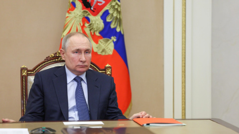 El presidente ruso Vladimir Putin tras la reunión con los miembros permanentes del Consejo de Seguridad en Moscú El presidente ruso Vladimir Putin tras la reunión con los miembros permanentes del Consejo de Seguridad en Moscú