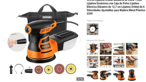 Lijadora Orbital Aleatora de la tienda Vevor