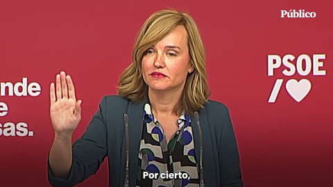Pilar Alegría, portavoz del PSOE: "El PP se ha ganado el título de partido antisistema" Pilar Alegría, portavoz del PSOE: "El PP se ha ganado el título de partido antisistema"