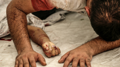 Un menor palestino, víctima de un ataque israelí en Gaza. Un menor palestino, víctima de un ataque israelí en Gaza.