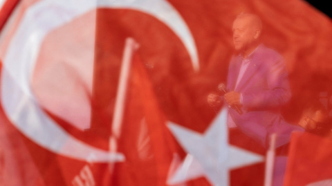 El presidente de Turquía, Recep Tayyip Erdogan, durante un acto electoral en Estambul, a 7 de mayo de 2023. El presidente de Turquía, Recep Tayyip Erdogan, durante un acto electoral en Estambul, a 7 de mayo de 2023.
