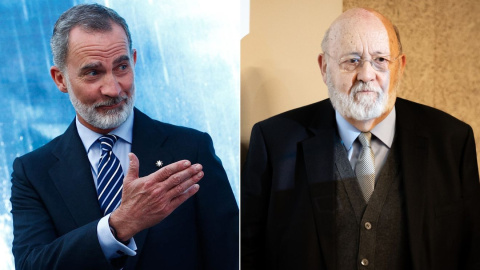 Montaje con imágenes de Felipe VI y el presidente del CIS, José Félix Tezanos.