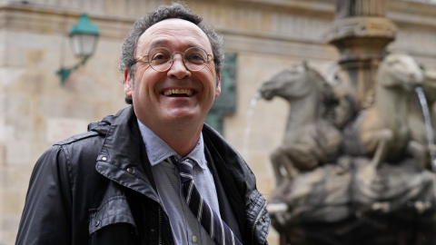 El fiscal general del Estado, Álvaro García Ortiz, a su llegada a una mesa redonda, a 31 de marzo de 2023, en Santiago de Compostela, A Coruña.