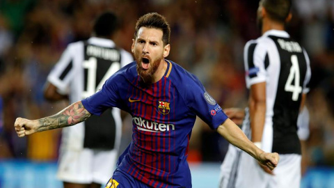El delantero del FC Barcelona Leo Messi celebra un gol ante la Juventus. /EFE El delantero del FC Barcelona Leo Messi celebra un gol ante la Juventus. /EFE