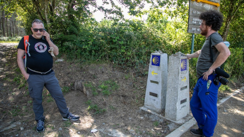 07/02/2022 Monolitos entre Melide y Arzúa. 07/02/2022 Monolitos entre Melide y Arzúa.