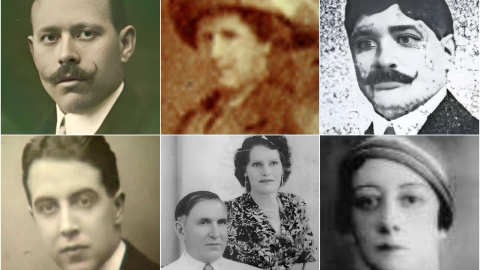 Emilio Pallás, Fermina Oliva, Servando Ovies, Víctor Peñasco, Julián Padró, Florentina Durán y María Josefa Pérez. Emilio Pallás, Fermina Oliva, Servando Ovies, Víctor Peñasco, Julián Padró, Florentina Durán y María Josefa Pérez.