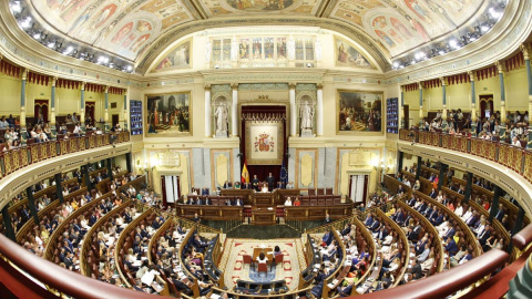 Fotografía de archivo del hemiciclo del Congreso de los Diputados. Fotografía de archivo del hemiciclo del Congreso de los Diputados.