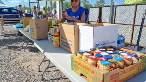 La zona de recollida d'aliments, en una de les darreres edicions La zona de recollida d'aliments, en una de les darreres edicions
