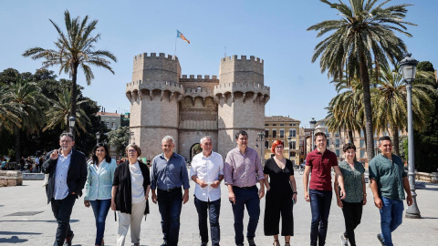 Representantes de Más País, Verdes Equo, Compromís, Més per Mallorca, Chunta Aragonesista, Proyecto Drago, Coalición por Melilla y Movimiento por la Dignidad y la Ciudadanía en Ceuta, en un encuentro en València. Representantes de Más País, Verdes Equo, Compromís, Més per Mallorca, Chunta Aragonesista, Proyecto Drago, Coalición por Melilla y Movimiento por la Dignidad y la Ciudadanía en Ceuta, en un encuentro en València.