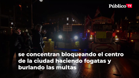 "No nos vamos", declaran desafiantes los antivacunas que ocupan Ottawa "No nos vamos", declaran desafiantes los antivacunas que ocupan Ottawa