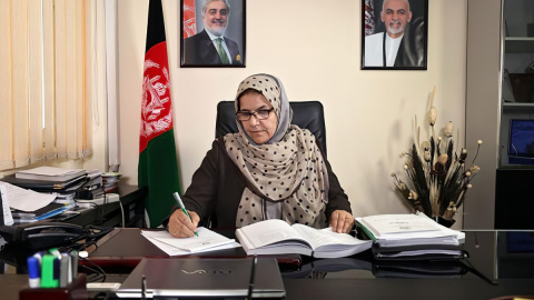 Anisa Rasooli, primera mujer afgana en llegar al Tribunal Supremo de su país, en 2018. Anisa Rasooli, primera mujer afgana en llegar al Tribunal Supremo de su país, en 2018.