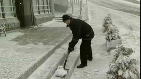 Siete grados bajo cero en el puerto de Navacerrada Siete grados bajo cero en el puerto de Navacerrada