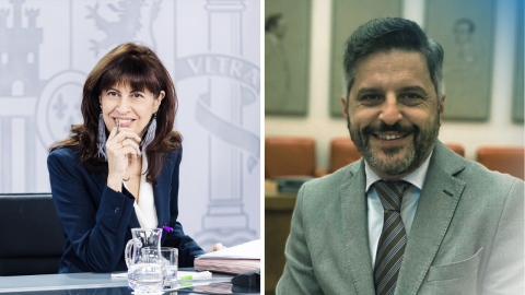 La ministra de Igualdad, Ana Redondo, ofrece una rueda de prensa posterior a la reunión del Consejo de Ministros, en el Palacio de La Moncloa, a 5 de diciembre de 2023, en Madrid (España) // Imagen de perfil en Twittter de Julio del Valle. La ministra de Igualdad, Ana Redondo, ofrece una rueda de prensa posterior a la reunión del Consejo de Ministros, en el Palacio de La Moncloa, a 5 de diciembre de 2023, en Madrid (España) // Imagen de perfil en Twittter de Julio del Valle.