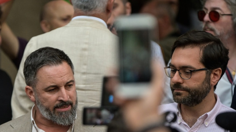 5/11/23 El presidente de Vox, Santiago Abascal, en A Coruña con el candidato al Congreso Juan Garcilaso de la Vega. 5/11/23 El presidente de Vox, Santiago Abascal, en A Coruña con el candidato al Congreso Juan Garcilaso de la Vega.