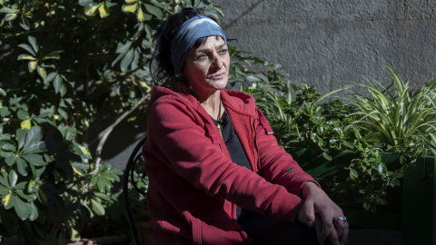 La Paola, a la terrassa de l'equipament. La Paola, a la terrassa de l'equipament.