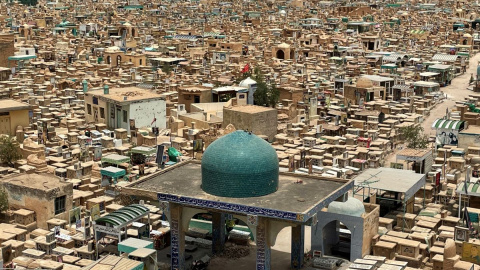 El cementerio más grande del mundo. Todos los musulmanes chiíes quieren ser enterrados allí, junto al imán Ali, en Nayaf (Irak).