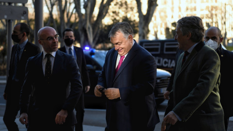 El primer ministro de Hungría, Viktor Orbán, durante una cumbre en Madrid, a 29 de enero de 2022. El primer ministro de Hungría, Viktor Orbán, durante una cumbre en Madrid, a 29 de enero de 2022.