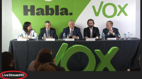 Presentación del partido Vox, en enero de 2014. – HO