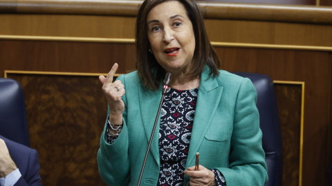 La ministra de Defensa, Margarita Robles, interviene durante la sesión de Control al Ejecutivo que celebra el Congreso este miércoles. La ministra de Defensa, Margarita Robles, interviene durante la sesión de Control al Ejecutivo que celebra el Congreso este miércoles.