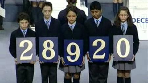 El 28920, primer premio del sorteo de 'El Niño' El 28920, primer premio del sorteo de 'El Niño'