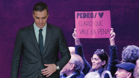 Imagen de Pedro Sánchez en La Moncloa a punto de dar su discurso de continuidad con otra de las manifestaciones de apoyo en la sede del PSOE en la Calle Ferraz - Jesús Hellín / EUROPA PRESS Imagen de Pedro Sánchez en La Moncloa a punto de dar su discurso de continuidad con otra de las manifestaciones de apoyo en la sede del PSOE en la Calle Ferraz - Jesús Hellín / EUROPA PRESS