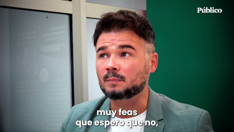 Rufián: "Con el progresismo español nos pasa una cosa, siempre le tenemos que forzar" Rufián: "Con el progresismo español nos pasa una cosa, siempre le tenemos que forzar"