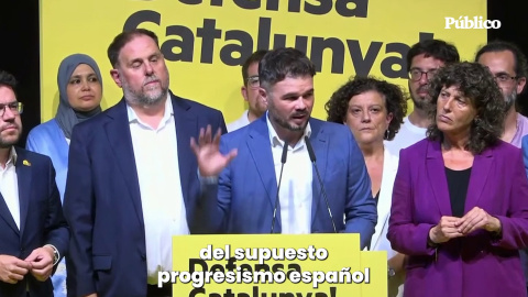 Rufián: "Interpelamos al resto del independentismo para que nos pongamos de acuerdo" Rufián: "Interpelamos al resto del independentismo para que nos pongamos de acuerdo"