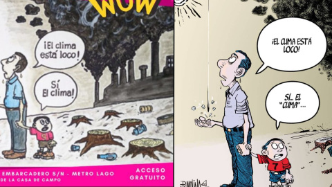 Las viñetas son plagiadas y sus autores son dibujantes y artistas de distintos países. Las viñetas son plagiadas y sus autores son dibujantes y artistas de distintos países.