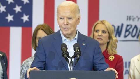 El presidente estadounidense Joe Biden habla durante un mitin en Filadelfia. Imagen de archivo. El presidente estadounidense Joe Biden habla durante un mitin en Filadelfia. Imagen de archivo.