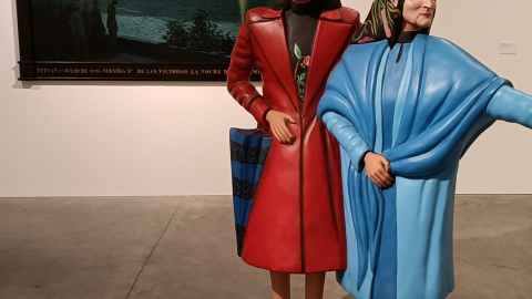 Las Marías, en la exposición 'El tragaluz democrático'. Las Marías, en la exposición 'El tragaluz democrático'.