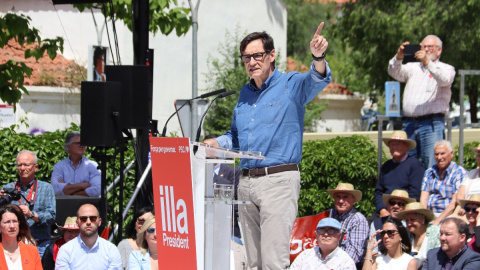 04/05/2024 - Salvador Illa, en un míting del PSC a Montmeló (Vallès Oriental). 04/05/2024 - Salvador Illa, en un míting del PSC a Montmeló (Vallès Oriental).