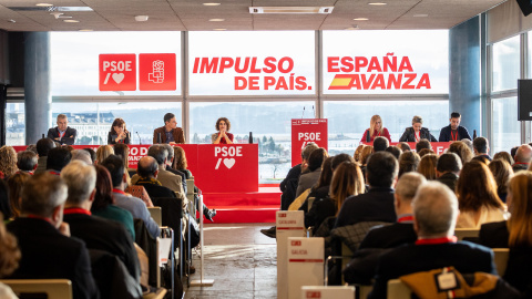 Imagen del Comité Federal del PSOE celebrado en A Coruña en el marco de la Convención Política del partido. Imagen del Comité Federal del PSOE celebrado en A Coruña en el marco de la Convención Política del partido.