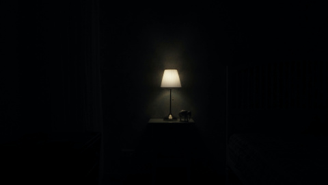 Una lámpara brinda luz en la oscuridad. Una lámpara brinda luz en la oscuridad.