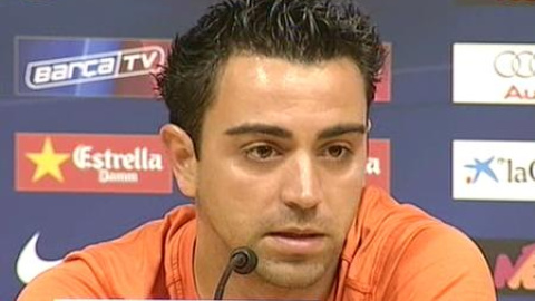 Xavi censura la celebración de Piqué Xavi censura la celebración de Piqué