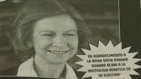 La Reina Sofía protagoniza la última campaña de Ryanair La Reina Sofía protagoniza la última campaña de Ryanair