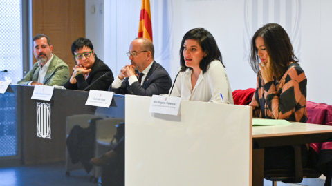 La roda de premsa en què s'ha presentat l'informe. La roda de premsa en què s'ha presentat l'informe.