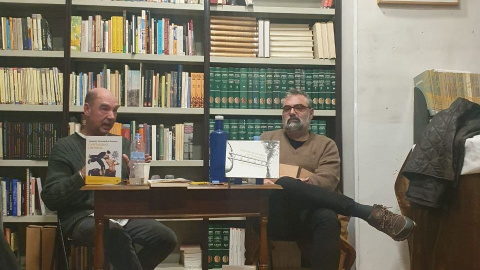 20/05/2024 Amador Fernández-Savater y Santiago Alba Rico durante su conversatorio en la librería Polifermo, a 20/05/2024 Amador Fernández-Savater y Santiago Alba Rico durante su conversatorio en la librería Polifermo, a