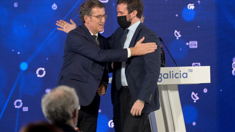El presidente del Partido Popular, Pablo Casado (d) y el presidente de la Xunta de Galicia, Alberto Núñez Feijóo El presidente del Partido Popular, Pablo Casado (d) y el presidente de la Xunta de Galicia, Alberto Núñez Feijóo