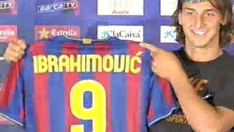 El Barça presenta a su nueva estrella, Zlatan Ibrahimovic El Barça presenta a su nueva estrella, Zlatan Ibrahimovic