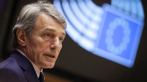 El presidente del Parlamento Europeo, David Sassoli. A 17 de mayo de 2021. El presidente del Parlamento Europeo, David Sassoli. A 17 de mayo de 2021.