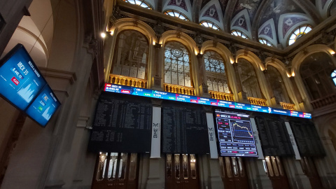 Imagen de archivo (23/02/2022). La bolsa española baja el 0,63%por Ucrania. Imagen de archivo (23/02/2022). La bolsa española baja el 0,63%por Ucrania.