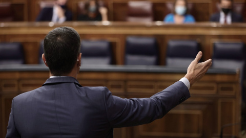 El presidente del Gobierno, Pedro Sánchez, interviene en la sesión de control en el Congreso de los Diputados. E.P./Eduardo Parra El presidente del Gobierno, Pedro Sánchez, interviene en la sesión de control en el Congreso de los Diputados. E.P./Eduardo Parra