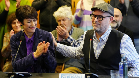 La portavoz nacional del BNG y candidata a la Presidencia de la Xunta, Ana Pontón, y el portavoz nacional de Anova, Martiño Noriega, ofrecen una rueda de prensa, en el Hotel NH Collection, a 14 de enero de 2024, en Santiago de Compostela La portavoz nacional del BNG y candidata a la Presidencia de la Xunta, Ana Pontón, y el portavoz nacional de Anova, Martiño Noriega, ofrecen una rueda de prensa, en el Hotel NH Collection, a 14 de enero de 2024, en Santiago de Compostela
